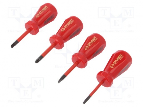 C.K STUBBY VDE SLIM 1000v Screwdriver Set of 4 T48349