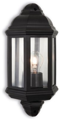 Firstlight 8655BK Park 1 Light Wall Light In Black Resin