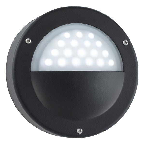 Searchlight 8744BK Led Outdoor Wall Light Black - White Led