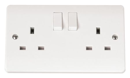 Click Mode Switched DP 2 Gang Socket 13amp