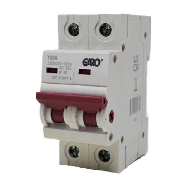 Garo Main Switch 100A DP Isolator AC-22A
