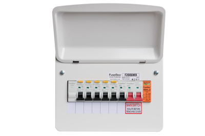 FuseBox F2006MX 6 Way RCBO Consumer Unit + Surge Protection