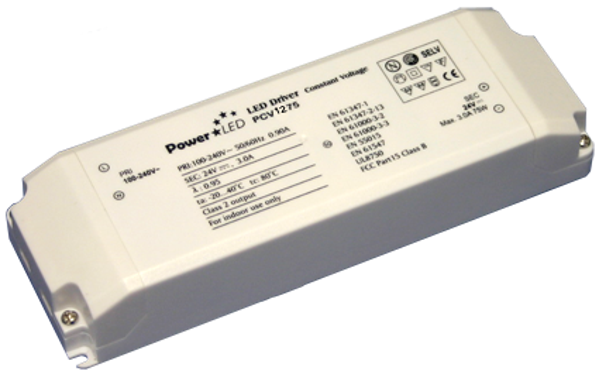 PowerLED PSU004 Connect White Plastic LED Constant Voltage LED Driver For Powering Up To 4m Of Connect LED Light Bars