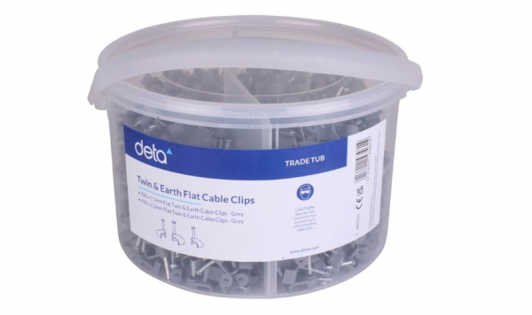 Clip, Cable Flat T&E Clip, Tub of 800 1mm - 2.5mm