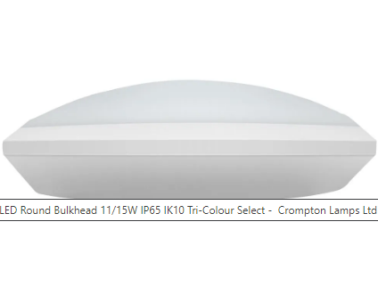 Cromton Phoebe Melana CCT & Wattage Adjustable LED IP65 Outdoor Bulkhead (14145)