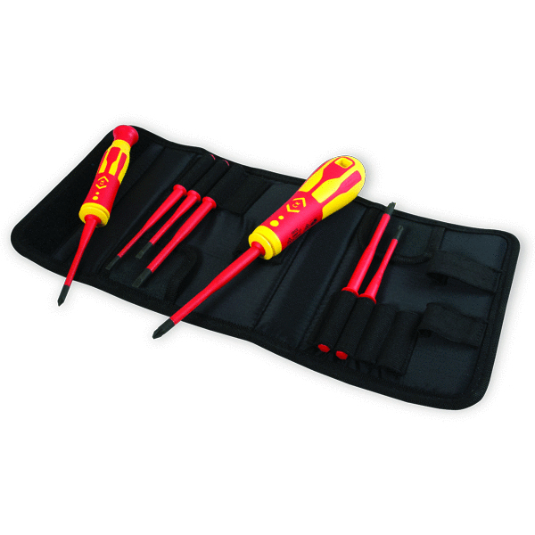 CK T4925 VDE Screwdriver, Interchangeable Slim Bladed VDE, Set of 9