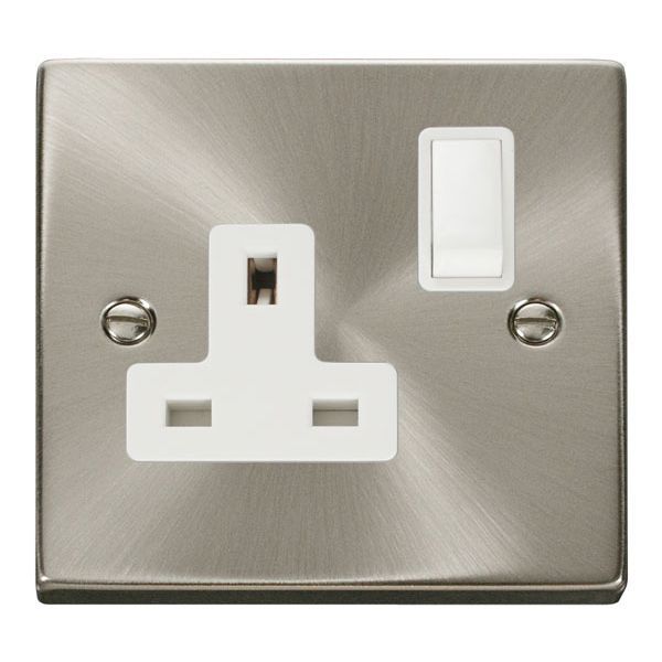 Click 1G Socket Satin Chrome
