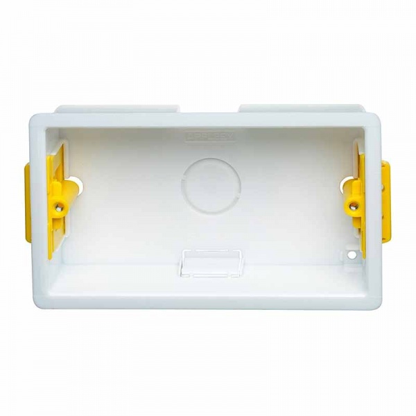 Appleby SB629 White 2 Gang Dry Lining Box 35mm