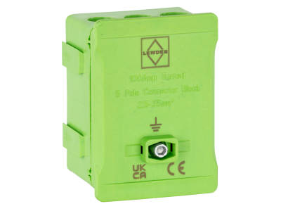 Lewden 100a SP Terminal Block Green