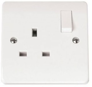 Click Mode Switched DP 1 Gang Socket  13amp