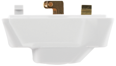 Hager Klik P64AX 6a 4 pin plug 2 pole & Earth with Auxillary Pin Whi.