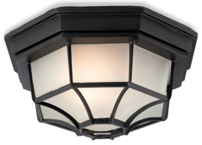 FIRSTLIGHT 6 Panel Single Light Traditional Porch Light F609BK