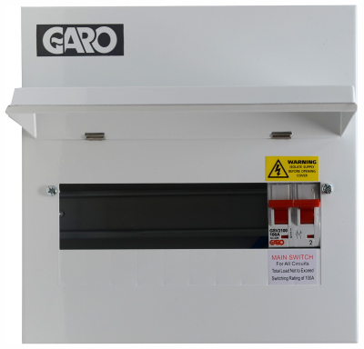 Garo 8 Way 100A Main Switch Consumer Unit