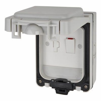 Hamilton Elemento ELMSPNGY Grey 1 Gang Double Pole Fused Connection Unit With Neon
