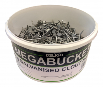Galvanised Clout Nails Trade Tub 2KG