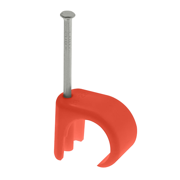 7-10MM ROUND CABLE CLIPS RED (PK100)
