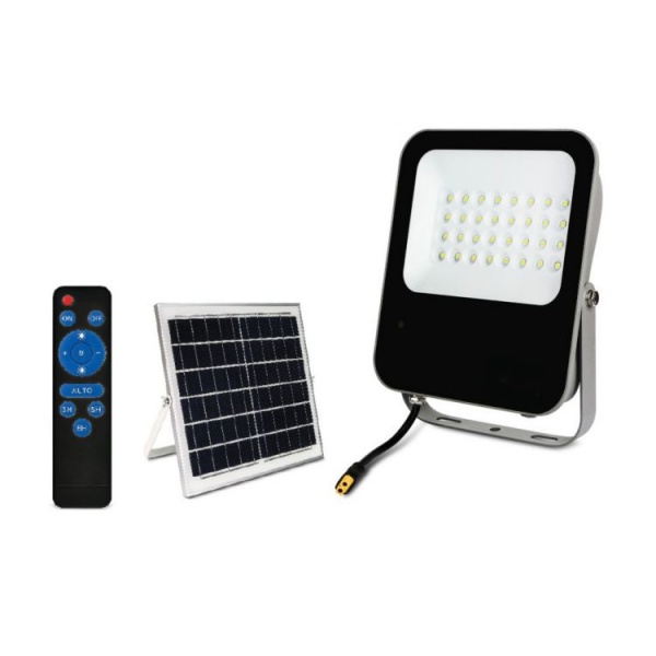 Kosnic Vega 300LM Solar LED Floodlight 6000K - KSFLD30Q65-GRY